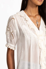 Load image into Gallery viewer, Johnny Was Anette Ruffle Blouse
