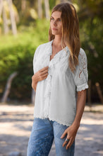 Load image into Gallery viewer, Johnny Was Anette Ruffle Blouse
