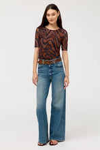 Load image into Gallery viewer, Johnny Was Elbow Sleeve Boat Neck Mesh Top
