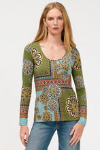 Load image into Gallery viewer, Johnny Was The Janie Favorite Long Sleeve Scoop Neck Fitted Tee
