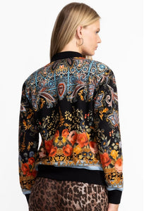 Johnny Was French Terry Bomber Jacket