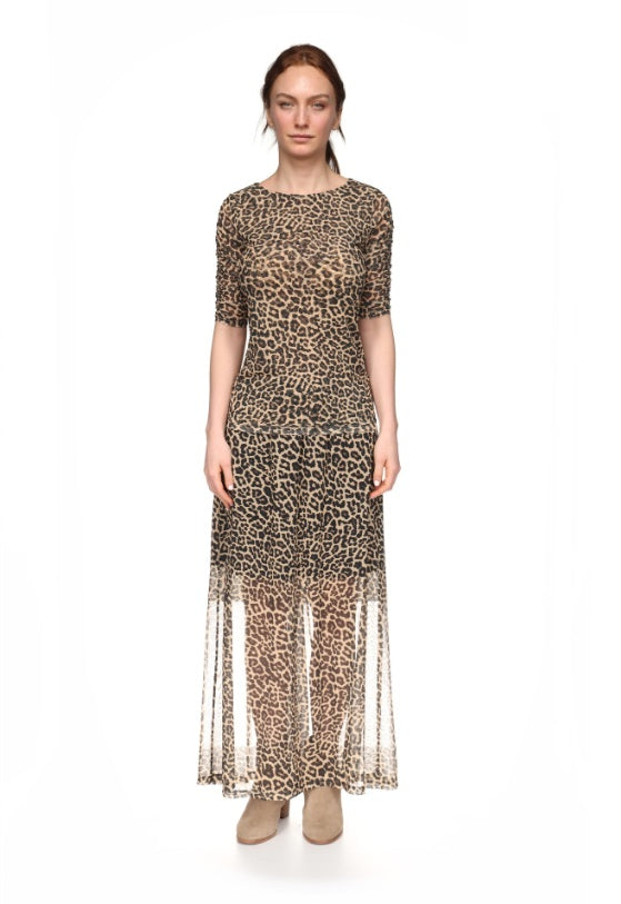 Johnny Was Mesh Gored Back Maxi Skirt