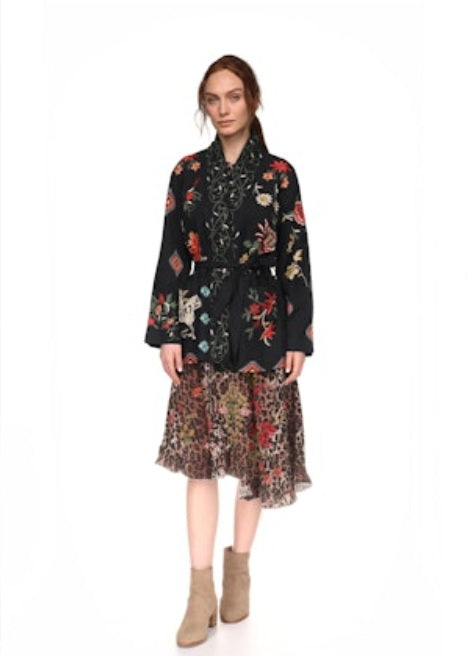 Johnny Was Belted Military Jacket Helenia