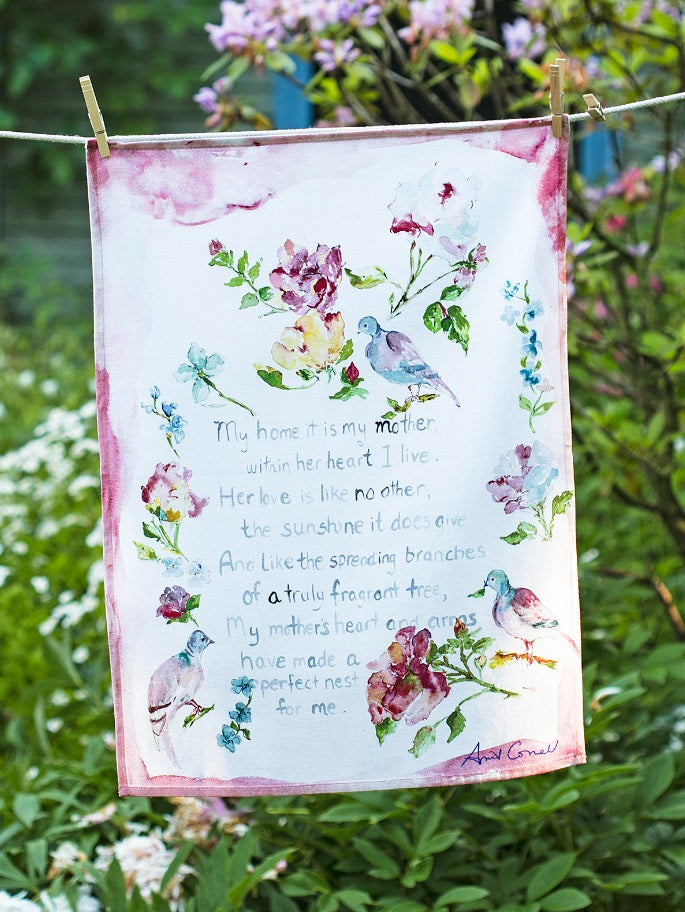 April Cornell Mother's Poem Tea Towel