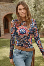 Load image into Gallery viewer, Johnny Was Natalie Long Sleeve Mesh Tee
