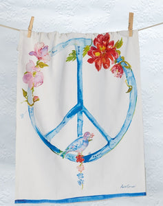 April Cornell Peace Tea Towel