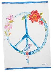 April Cornell Peace Tea Towel