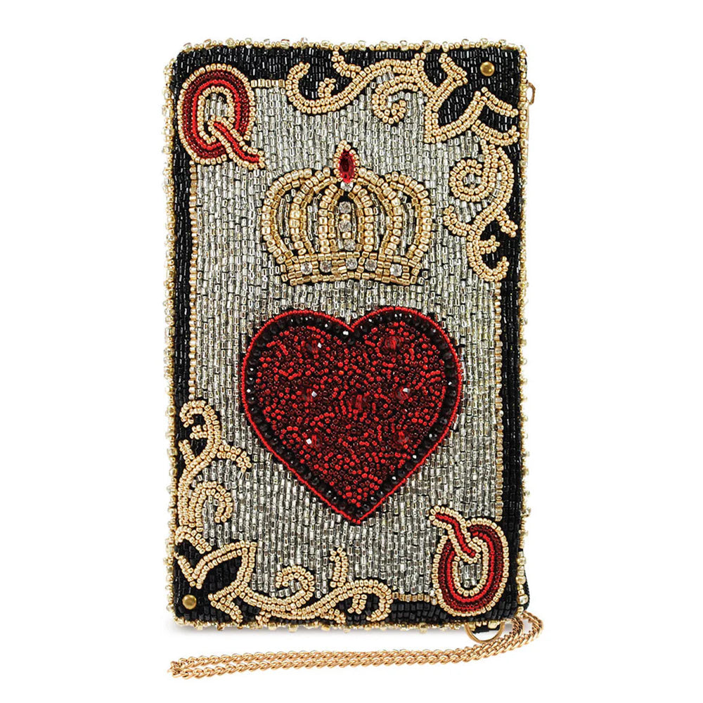 Mary Frances Queen Of Hearts Crossbody Phone Bag