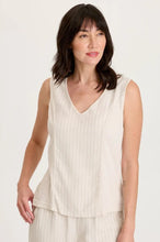 Load image into Gallery viewer, XCVI Siska Pinstripe VNeck Tank
