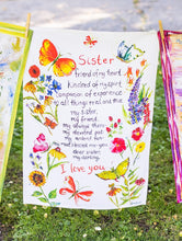 Load image into Gallery viewer, April Cornell Sister Poem Tea Towel
