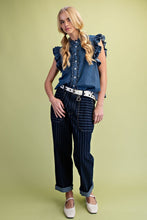 Load image into Gallery viewer, Easel Washed Denim Button Down Shirt

