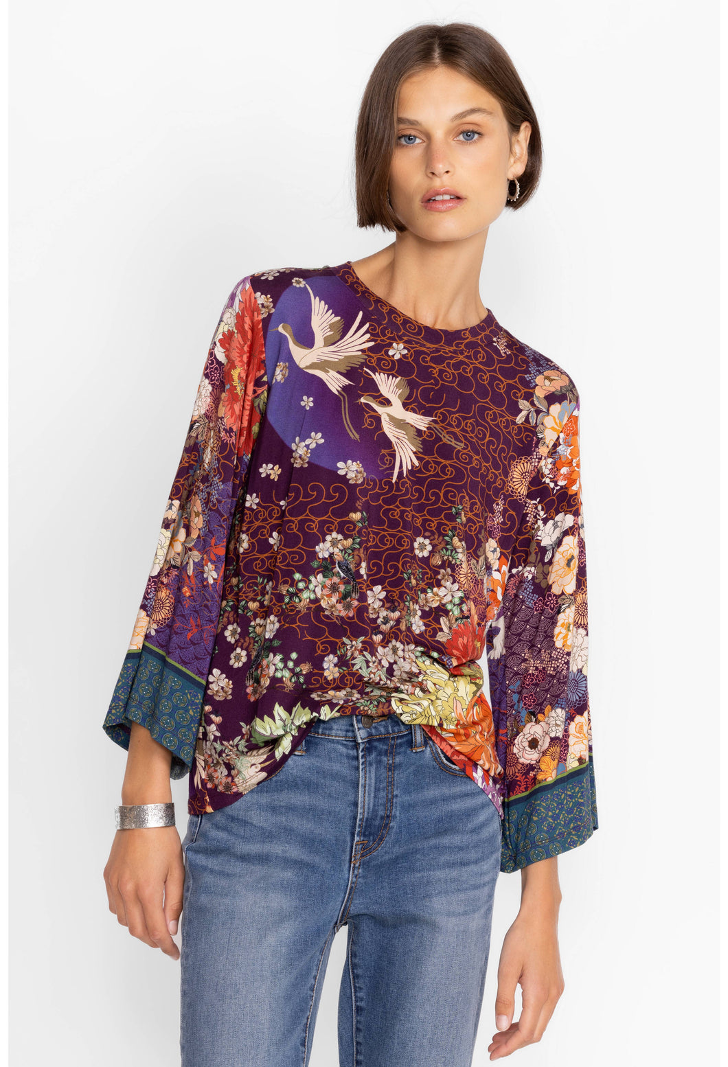 Johnny Was Phoenix Kimono Sleeve Tee