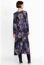 Load image into Gallery viewer, Johnny Was Grey Peony Long Sleeve Tee Dress
