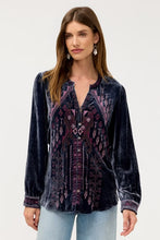 Load image into Gallery viewer, Johnny Was Velvet Button Front Blouse
