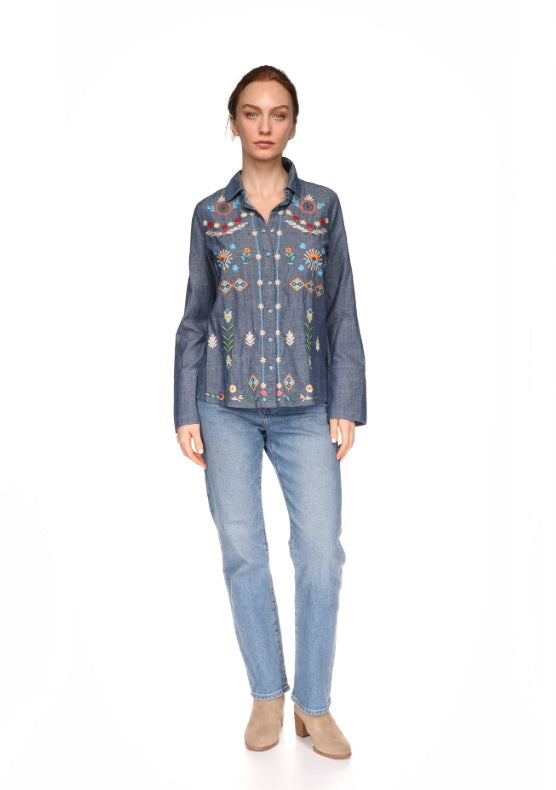 Johnny Was Vintage Button Down Shirt