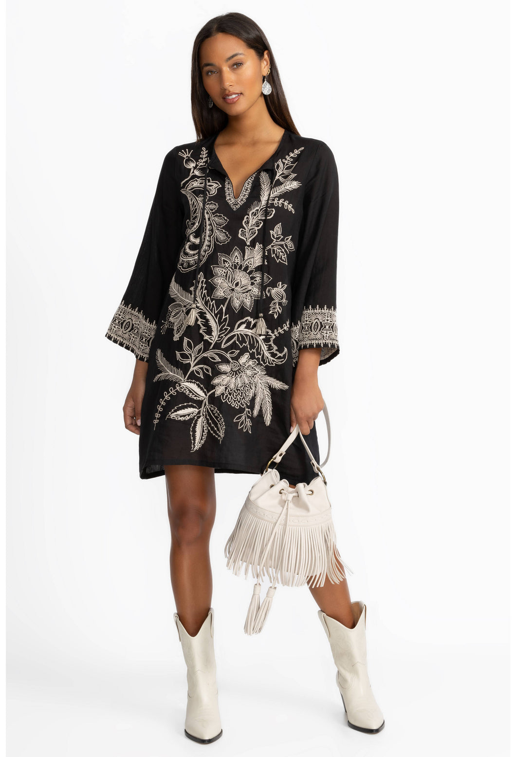 Johnny Was Kimono Sleeve Relaxed Dress