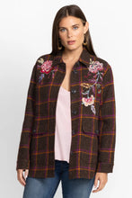 Load image into Gallery viewer, Johnny Was Garnet Plaid Shirt Jacket
