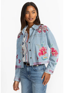 Johnny Was Talulla Cropped Denim Jacket