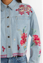 Load image into Gallery viewer, Johnny Was Talulla Cropped Denim Jacket
