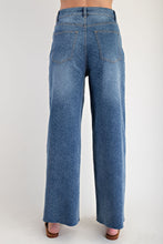 Load image into Gallery viewer, Easel Cheetah Print Washed Denim Jeans

